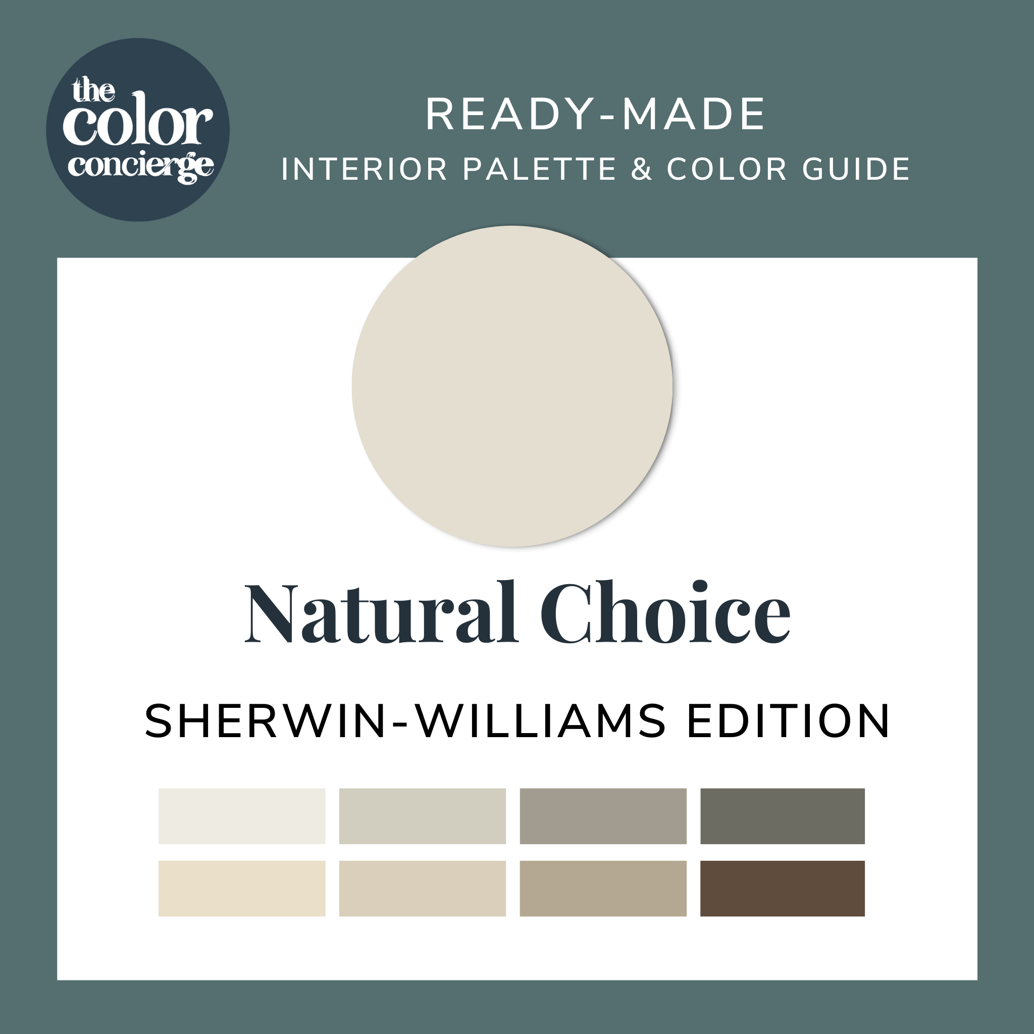 Sherwin Williams Natural Choice Color Palette Guide Color