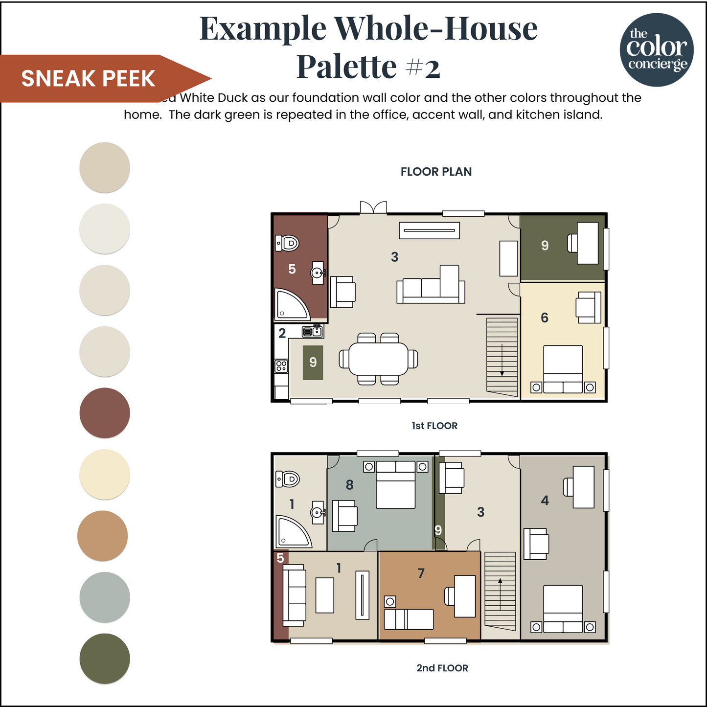 Sherwin-Williams Wool Skein whole house color palette guide