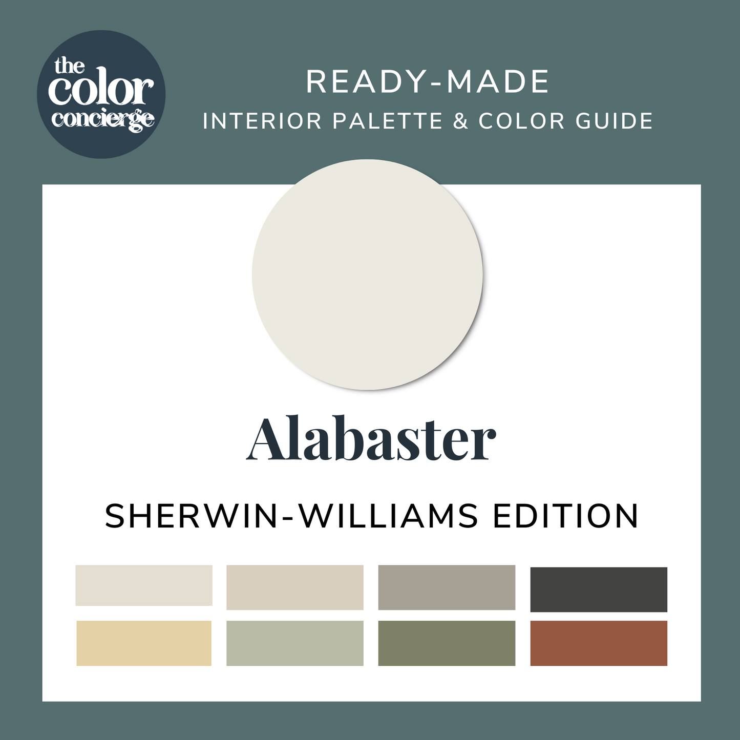 Sherwin-Williams Alabaster color palette guide