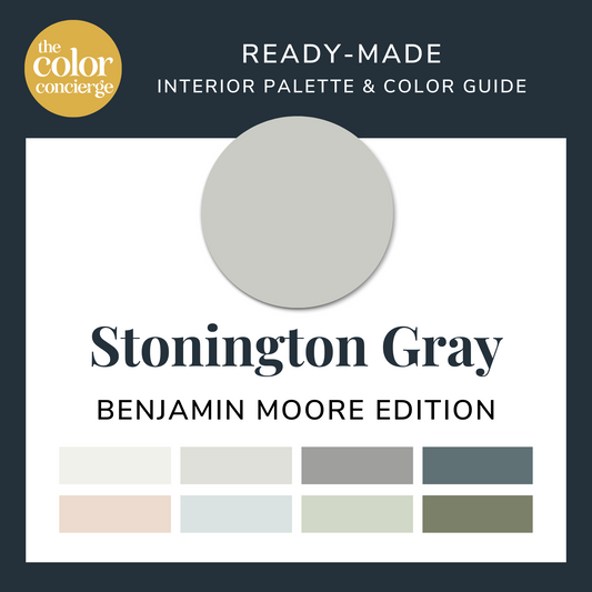 Benjamin Moore Stonington Gray color palette guide
