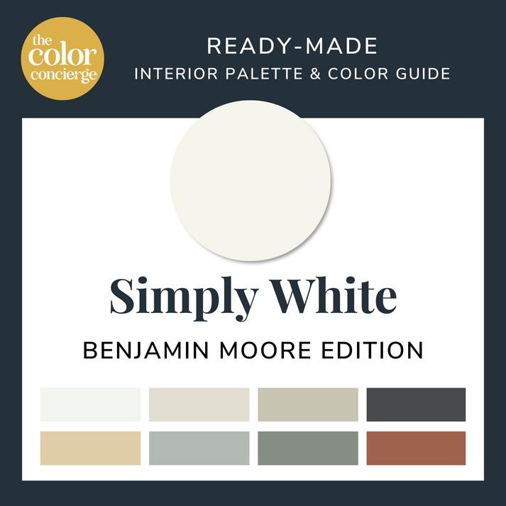 Benjamin Moore Simply White Color Palette Guide | Color Concierge – The ...