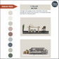 A page showing how to use a Sherwin-Williams City Loft color palette in your home