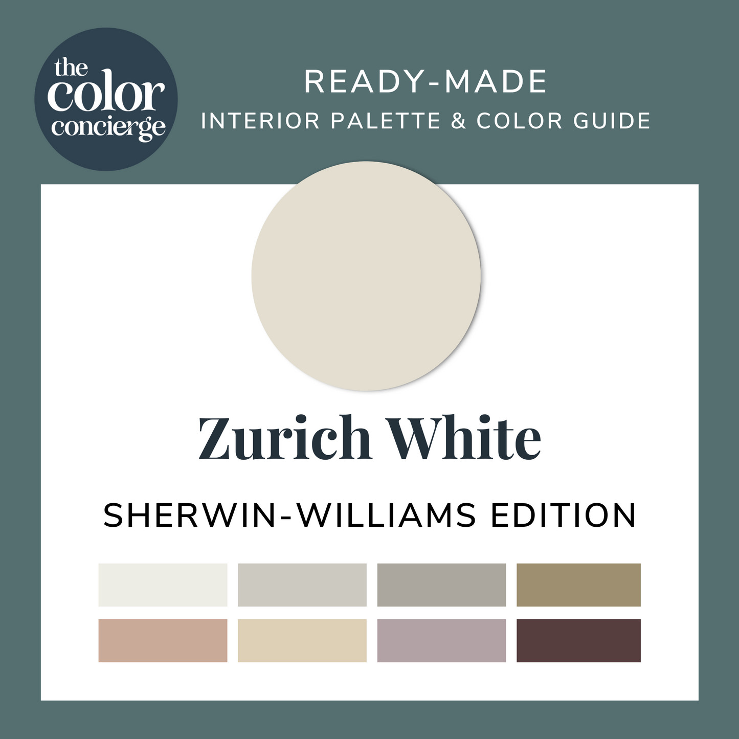 Sherwin-Williams Zurich White color palette guide