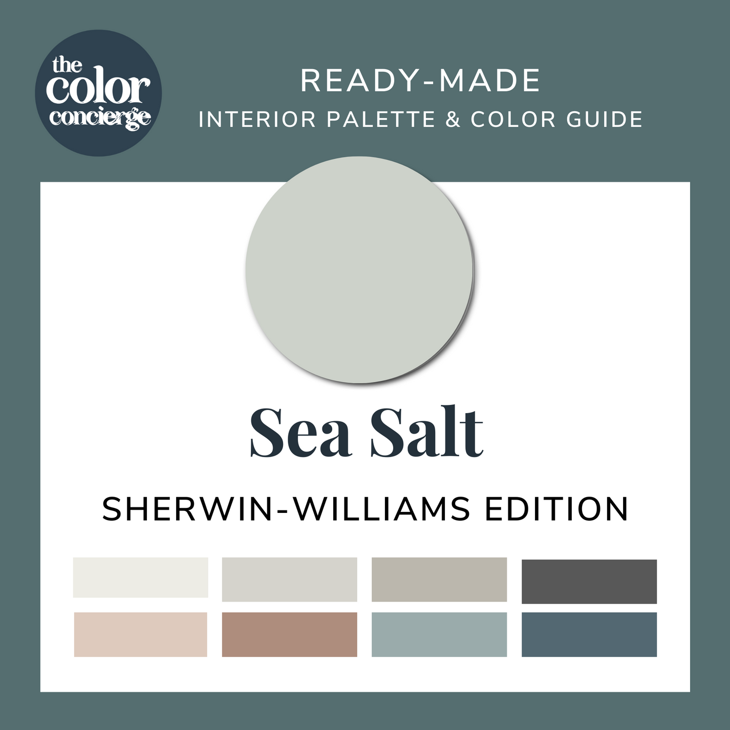 SherwinWilliams Sea Salt Color Palette Guide Color Concierge The